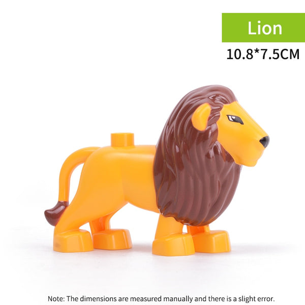 1027 - Animal Series Model Figures Big Building Blocks Animals Educational Toys For Kids Children Gift Compatible With Legoed Duploe