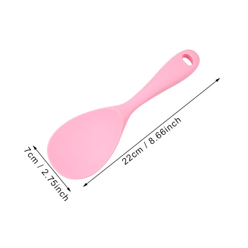 Pink rice spoon G - Pink Silicone Cooking Tools Stainless Steel Handle Kitchenware Dinnerware Tableware Heat Resistant Kitchen Utensils Accessories