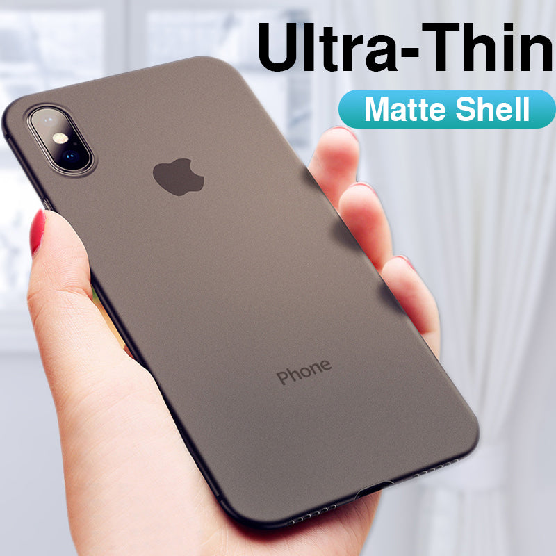 [variant_title] - 0.26mm Ultra Thin Original PP Case On The For iphone X XR XS Max Full Cover For iphone 6 6s 7 8 PLus Matte Shockproof Slim Case