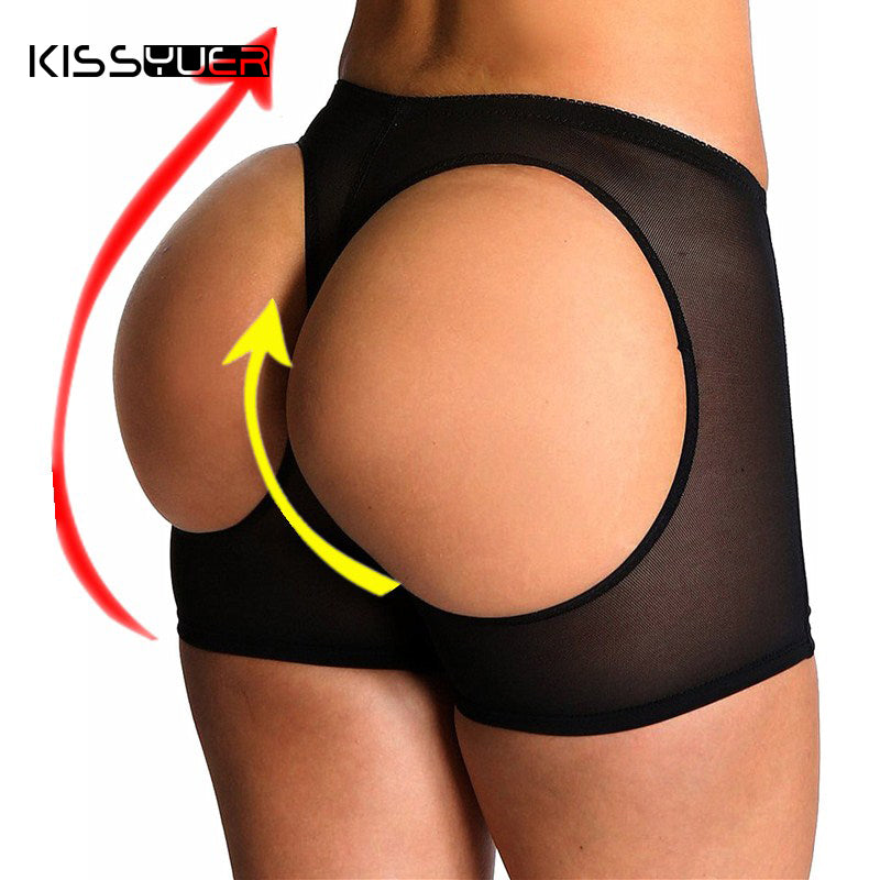 Black / S - Push Up Butt Lifter Corrective Underwear Briefs for Women Hip Body Shaper Booty Control Panties Sexy Ass Lift Up Panties Shorts