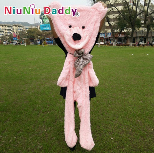 Pink / 100CM - Giant teddy bear skin Unstuffed teddy bear Huge plush toys Big bear soft animal toy 60cm to 200cm free shipping By Niuniu Daddy