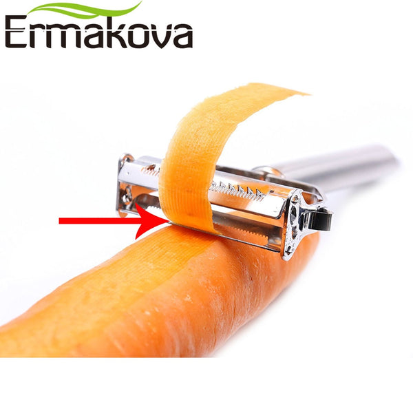 [variant_title] - ERMAKOVA Dual Fruit Vegetable Peeler&Julienne Peeler Cutter Sharp Stainless Steel Potato Carrot Grater Planing Kitchen Tools