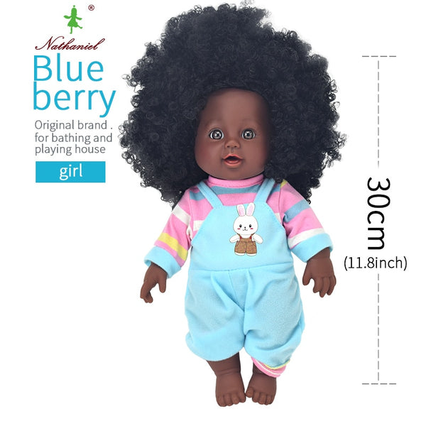 13 - black  baby dolls pop green African! 12inch  lol reborn silicone vinyl 30cm newborn poupee boneca baby soft toy girl kid todder