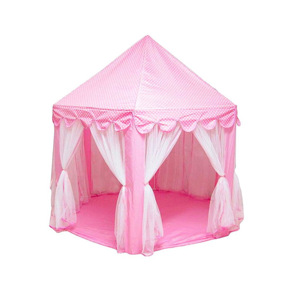 White - Girl Princess Pink Castle Tents Portable Children Outdoor Garden Folding Play Tent Lodge Kids Balls Pool Playhouse Kid  House