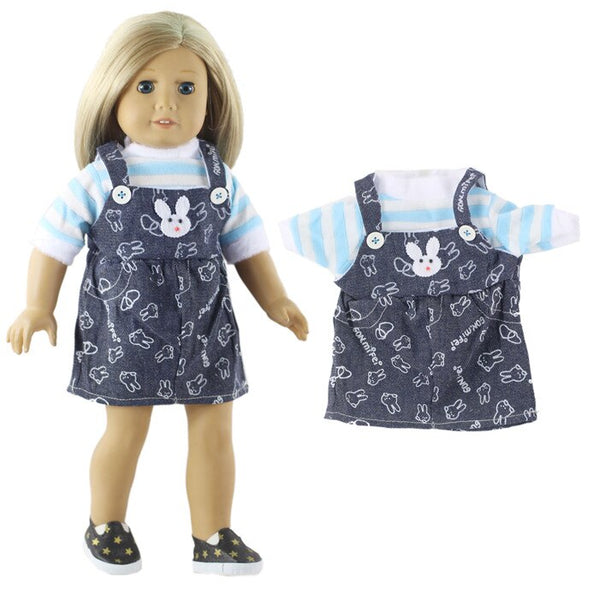 [variant_title] - 5 Set Doll Clothes For 18 Inch American Doll Doll Handmade Casual Wear (5 set clothes fit 18 inch doll)