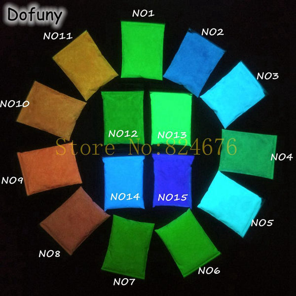 [variant_title] - 20g/bag Glowing Green Blue Light luminous powder phosphor pigment Noctilucent  Powder Glow in Dark Dust Pigment Nail glitter