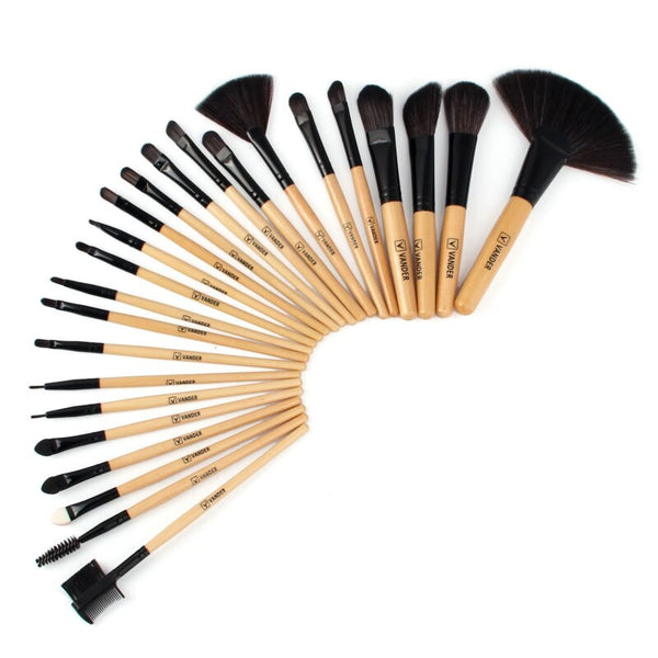[variant_title] - Vander Pro 24Pcs Makeup Brushing Brushes Set Beauty Cosmetics Eyebrow Shadow Lip Face Powder Pincel Maquiagem Tools + Pouch Bag