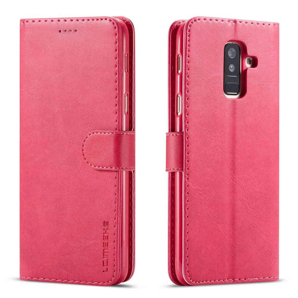 Rose / A6 2018 - Luxury Leather Flip Case For Samsung Galaxy A6 2018 A6 Plus Soft Silicone Cover Card Holder Wallet Case For Samsung A6 2018