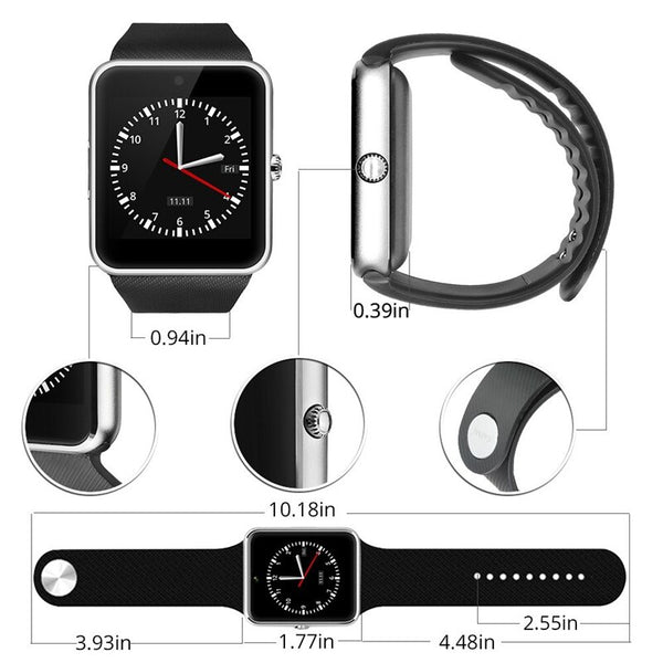 [variant_title] - Wireless Smart Watch Men GT08 With Touch Screen Big Battery Support TF Sim Card Camera For IOS iPhone Android Phone Watch Women