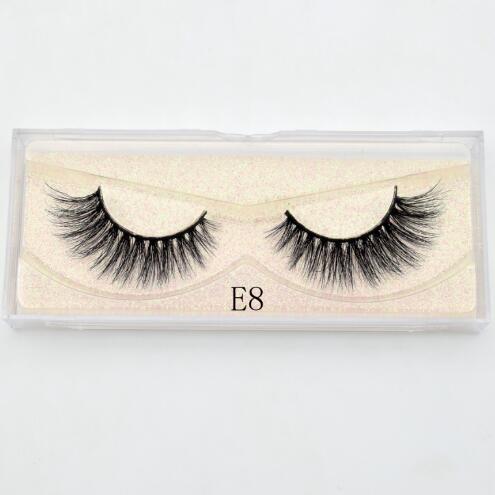 E08 - Visofree Mink Eyelashes Natural False Eyelashes Fake Eye Lashes Long Makeup 3D Mink Lashes Extension Eyelash Makeup for Beauty