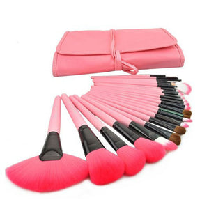 [variant_title] - Pro 24Pcs Pouch Bag Case Superior Soft Cosmetic Makeup Brush Set Kit brochas maquillaje набор кистей для макияжа S100 (A)