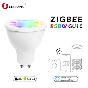 [variant_title] - ZIGBEE rgbw gu10 spot light , rgbw rgb cct gu10 spotlight zigbee zll 5W AC100-240V led APP controller work with Amazon echo plus