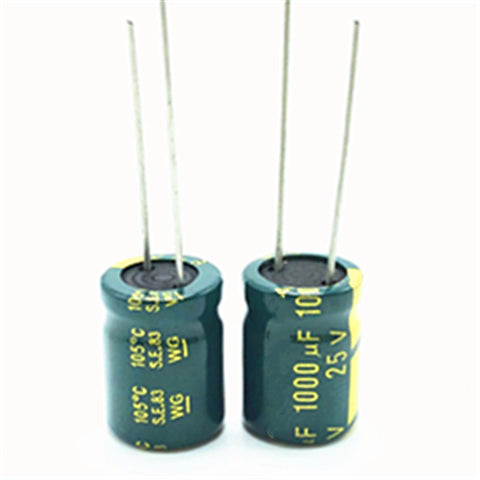 Default Title - 20pcs/lot high frequency low impedance 25v 1000uf 10*13MM aluminum electrolytic capacitor 1000uf 25v 25V1000uf