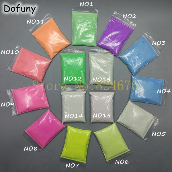 [variant_title] - 20g/bag Glowing Green Blue Light luminous powder phosphor pigment Noctilucent  Powder Glow in Dark Dust Pigment Nail glitter