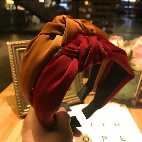 [variant_title] - Haimeikang Solid Colors Hair  Knotted Hair Band for Women Headbands Hairbands Headwear 2018 New Arrival