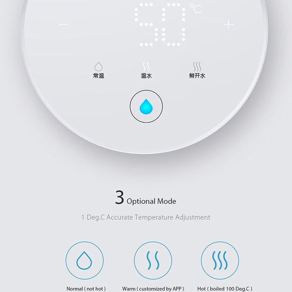 [variant_title] - Xiaomi Viomi 4L Smart Instant Hot Water Dispenser Water-Quality Indes Baby Milk Partner Heater Drinking Water Kettle APP Control