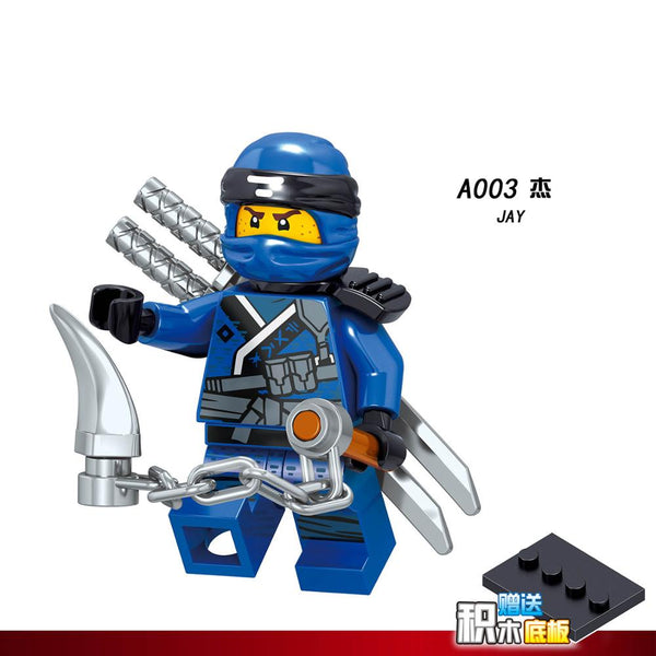 Brown - For legoing NinjagoES Ninja Motorcycle Figures Kai Jay Zane Nya Lloyd With Weapons Action Building blocks bricks toys legoings