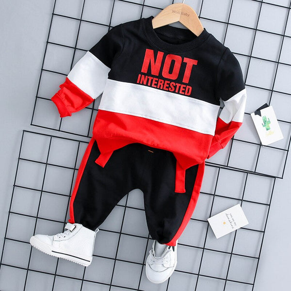 [variant_title] - 2019 new Autumn Boy Pinch Alphabet Sports Suit Clothes Children's Letter Top + Pants Two-piece Clothing Sets