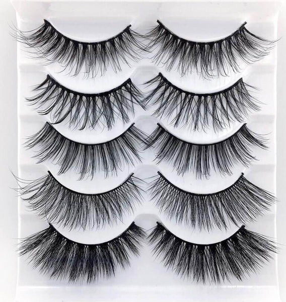 1 - NEW 13 Styles 1/3/5/6 pair Mink Hair False Eyelashes Natural/Thick Long Eye Lashes Wispy Makeup Beauty Extension Tools Wimpers