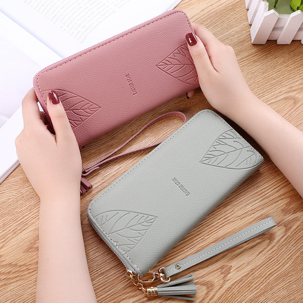 [variant_title] - Womens Wallets and Purses PU Leather Wallet Femal Red/pink/black/gray Long Women Purse Large Capacity Bag Women&#39;s Wallet