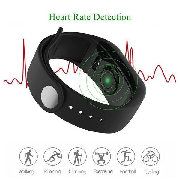 [variant_title] - Smart Watch F1 Blood Oxygen Blood Pressure Band Fitness Sport Bracelet Heart Rate Monitor SMS Reminder Smart Watch Men Women
