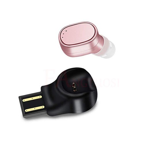 rosegold - FANGTUOSI USB charge Bluetooth Earphone Wireless Headset Mini Earbuds Handsfree Bluetooth Earpiece with Mic for iPhone xiaomi