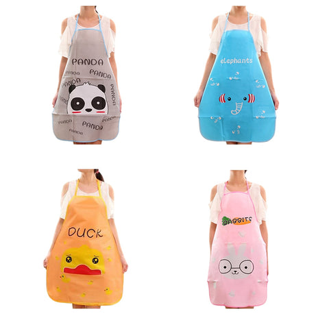 [variant_title] - Cooking Apron Kitchen Women Waterproof Cartoon Kitchen Cooking Tools Set Bib Apron Sleeveless Cloth apron Creative