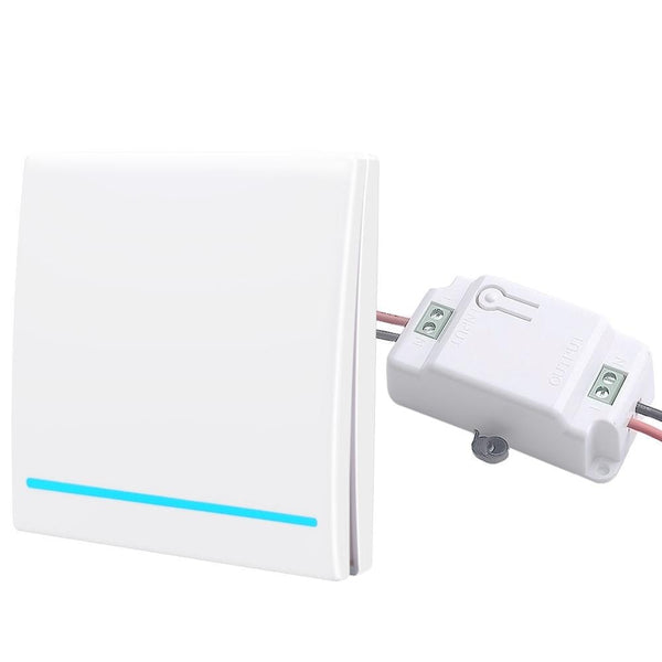 1 gang 1 Receiver W - SMATRUL 433Mhz smart push Wireless Switch Light RF Remote Control AC 110V 220V Receiver Wall Panel button Bedroom Ceiling Lamp