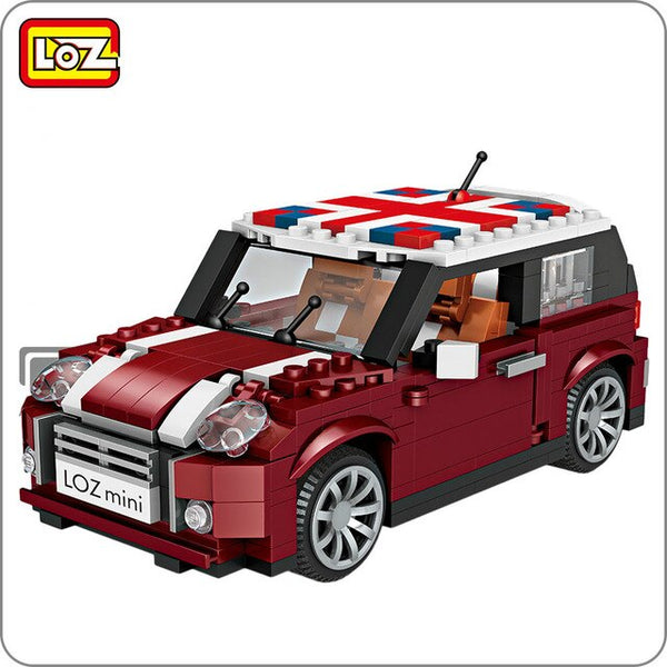 without box-200003886 - LOZ Mini Blocks Technic Mini City  Car Model Building Bricks Vehicle Racing Car Assembly Toy for Kids DIY Educational 1114