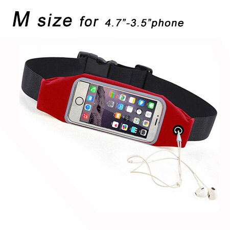 running cover Red M / Microfiber - Sport Belt For XOLO Mobile SmartPhone 3.7"-6" Universal Running Bag Waist Pocket Case Cover 5.5" Gym Jog Waterproof Workout Case