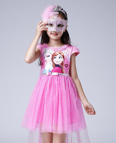 1-193 / 10T - Disney Frozen snow queen elsa baby girls Cosplay Costume princess anna Kids clothes Halloween Christmas carnival infant dress