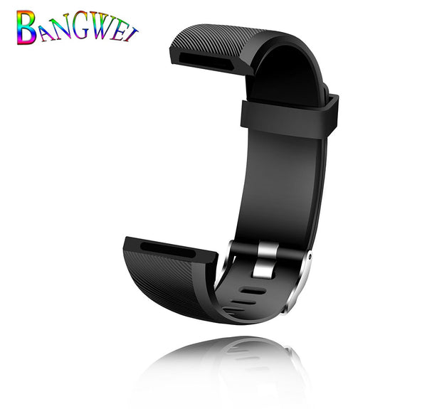 Band - BANGWEI 2018 New Smart Wristband Heart Rate Tracker Blood Pressure Oxygen Fitness wrisband IP68 Waterproof Smart watch Men women