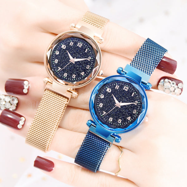 [variant_title] - Luxury Luminous Women Watches Starry Sky Magnetic Female Wristwatch Waterproof Rhinestone Clock relogio feminino montre femme
