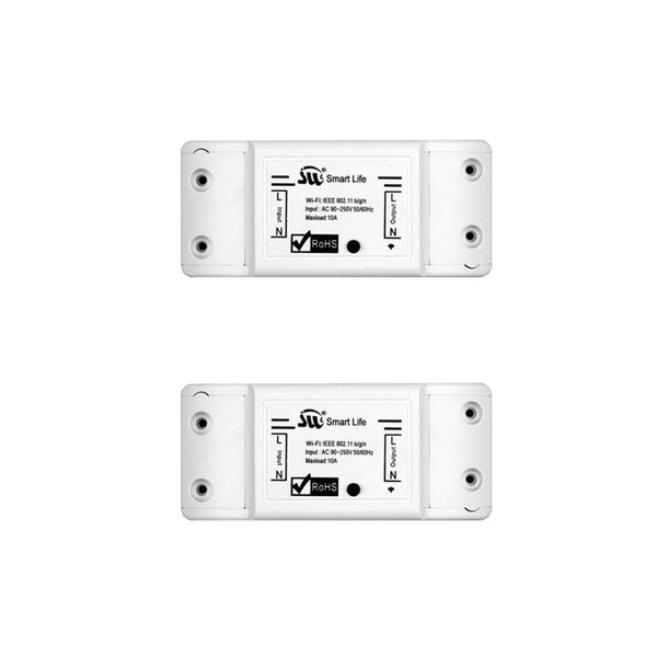 2 PCs - DIY WiFi Smart Light Switch Universal Breaker Timer Wireless Remote Control Works with Alexa Google Home Smart Home 1 Piece