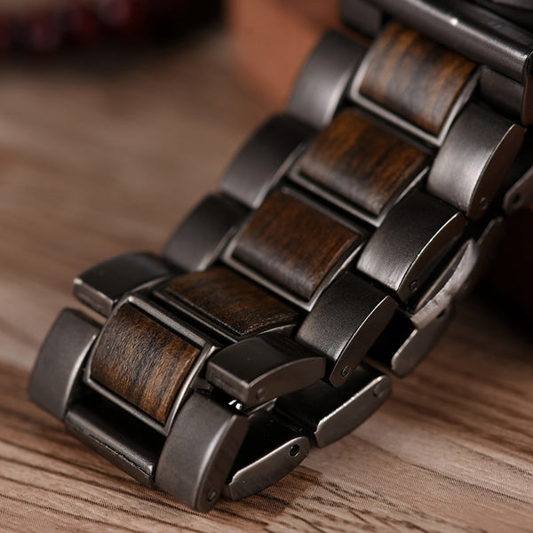 [variant_title] - BOBO BIRD Wood Men Watch Relogio Masculino Top Brand Luxury Stylish Chronograph Military Watches Timepieces in Wooden Gift Box