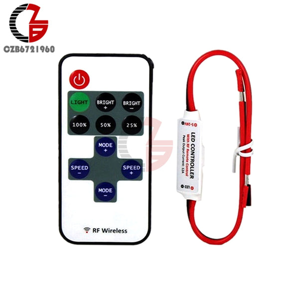 Default Title - 1 Set 12V Wireless RF Remote Switch Controller LED Dimmer Wireless Remote Control Switch Receiver for RGB LED Strip Light