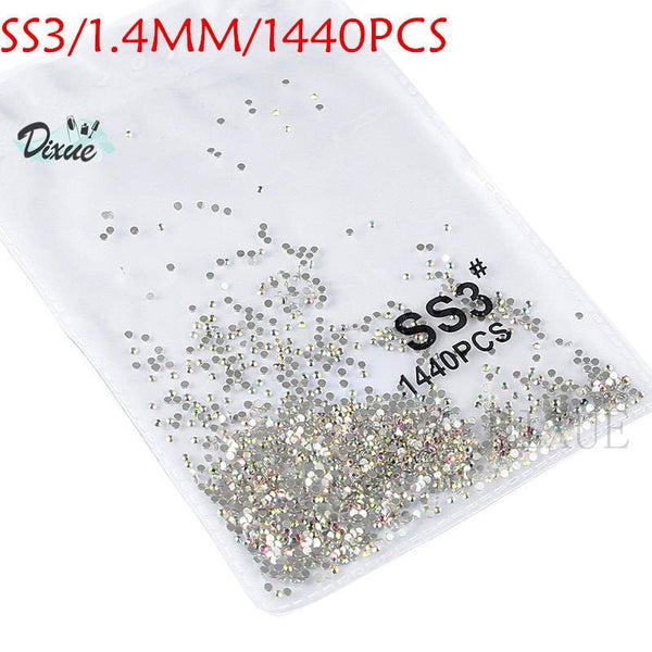 [variant_title] - High light AAA rhinestone crystal AB clear SS3-SS40(1.3mm-8.4mm) Non Hotfix flatback Rhinestones for Nails 3D nail art  gems045