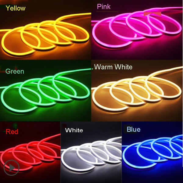 [variant_title] - LED Flexible Strip Light 220V SMD 2835 LED Neon flex tube 120led IP67 Waterproof rope string lamp Outdoor Lighting EU Power plug