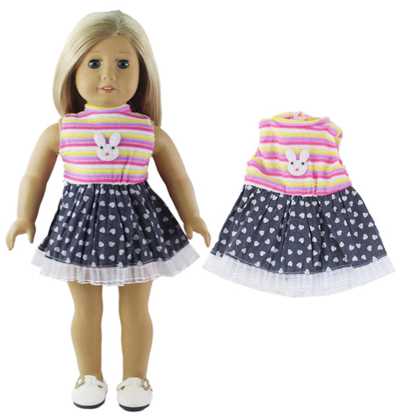 [variant_title] - 5 Set Doll Clothes For 18 Inch American Doll Doll Handmade Casual Wear (5 set clothes fit 18 inch doll)