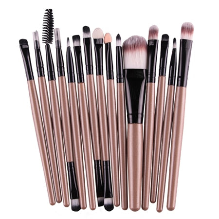 BU2-8 - MAANGE 15/18 Pcs Professional Makeup Brushes Set Comestic Powder Foundation Blush Eyeshadow Eyeliner Lip Make up Brush Tools