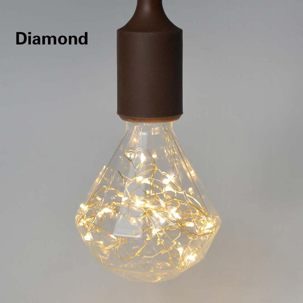 Diamond-200006151 - Creative  Edison Light Bulb Vintage Decoration LED Filament lamp Copper Wire String E27 110V 220V Replace Incandescent Bulbs