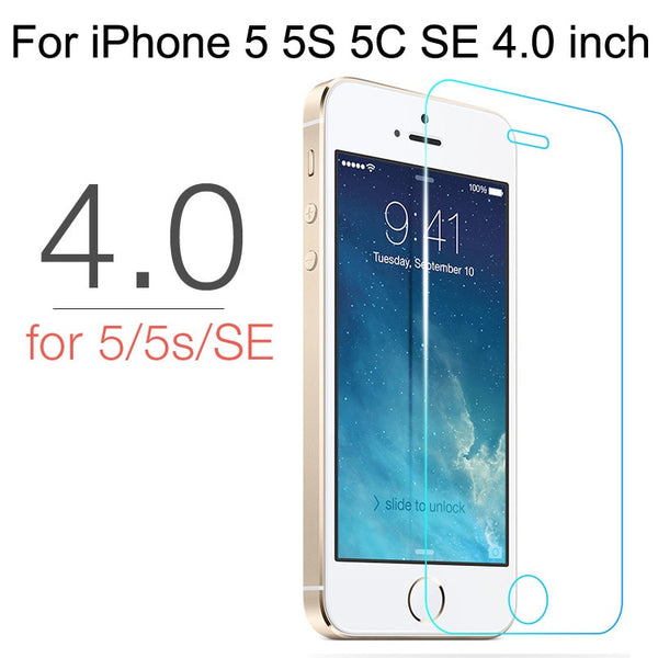 For iPhone 5 5s SE / 1 Piece - 10Pcs Tempered Glass For iPhone X XS MAX XR 4 4s 5 5s SE 5c Screen Protective Film For iPhone 6 6s 7 8 Plus X 11 Glass Protector