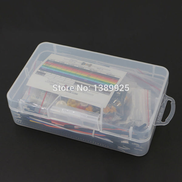 [variant_title] - Starter Kit for arduino Resistor /LED / Capacitor / Jumper Wires / Breadboard resistor Kit with Retail Box
