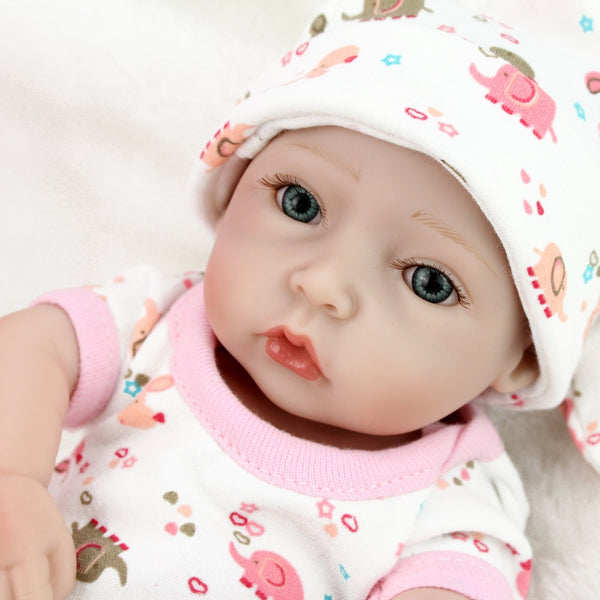 [variant_title] - NPKDOLL 10" A Pair Mini Dolls Reborn Handmade 28CM Full Silicone Reborn Babies Twins Baby Doll For Kids Toys Christmas Gift