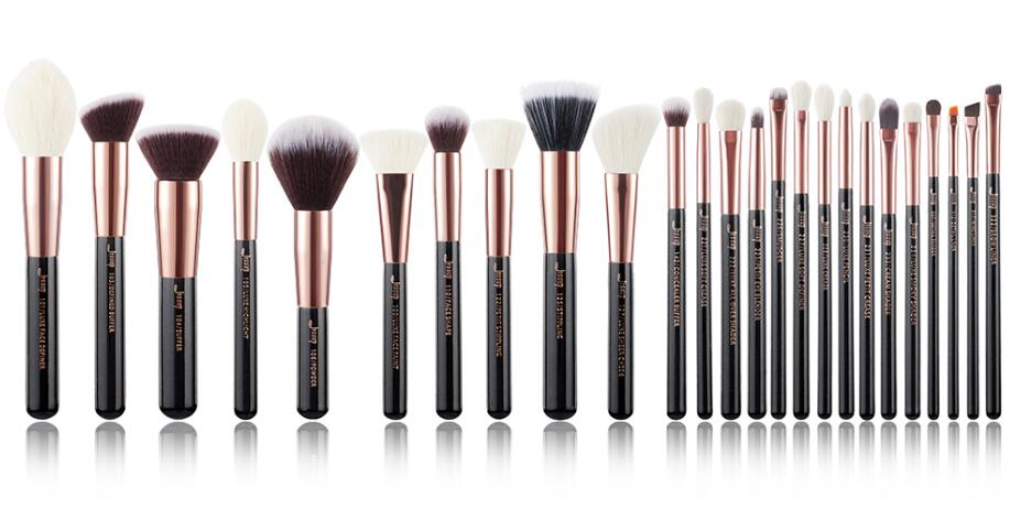 T155(25PCS) - Jessup Rose Gold / Black Makeup brushes set Beauty Foundation Powder Eyeshadow Make up Brush 6pcs/8pcs/10pcs/15pcs/20pcs/25pcs
