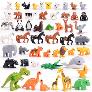 [variant_title] - Animal Series Model Figures Big Building Blocks Animals Educational Toys For Kids Children Gift Compatible With Legoed Duploe