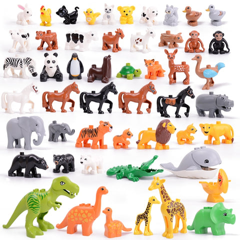 [variant_title] - Animal Series Model Figures Big Building Blocks Animals Educational Toys For Kids Children Gift Compatible With Legoed Duploe