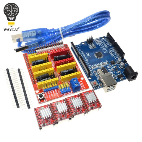 Default Title - Free shipping! cnc shield v3 engraving machine 3D Printer+ 4pcs A4988 driver expansion board UNO R3 with USB cable