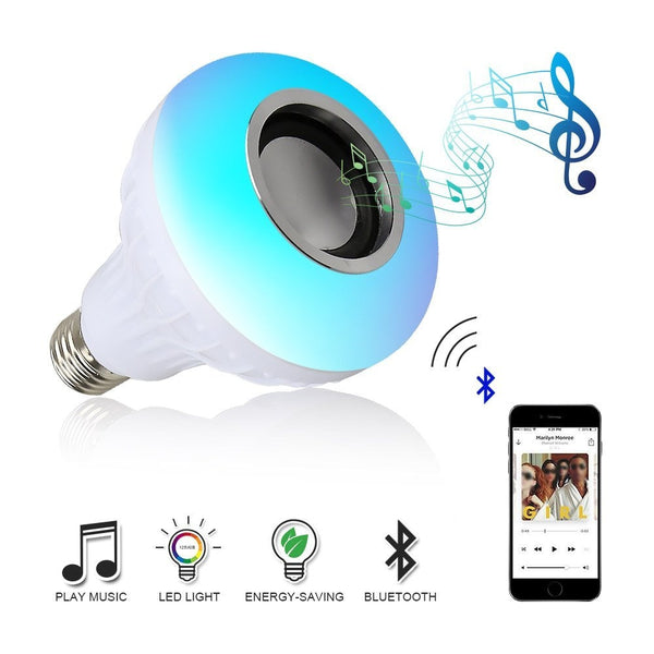 [variant_title] - E27 Smart RGB Wireless Bluetooth Speaker Bulb Music Playing Dimmable LED RGB Music Bulb Light Lamp with 24 Keys Remote Control