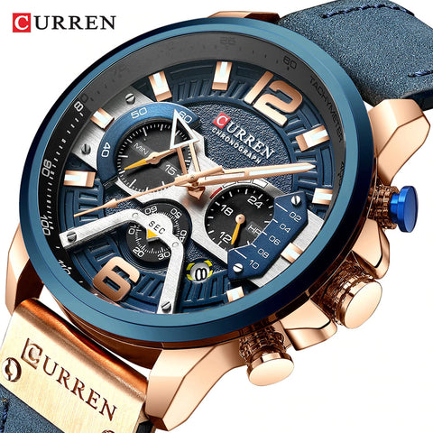 [variant_title] - Watches Men CURREN Brand Men Sport Watches Men's Quartz Clock Man Casual Military Waterproof Wrist Watch relogio masculino